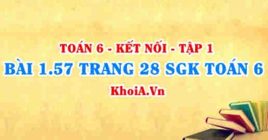 Bài 1.57 trang 28 SGK Toán 6 tập 1 Kết nối tri thức